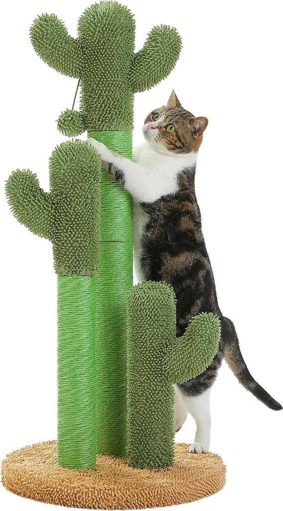 Fini les griffes sur le canapé avec l'arbre à chat Cactus XL AMT0066BN