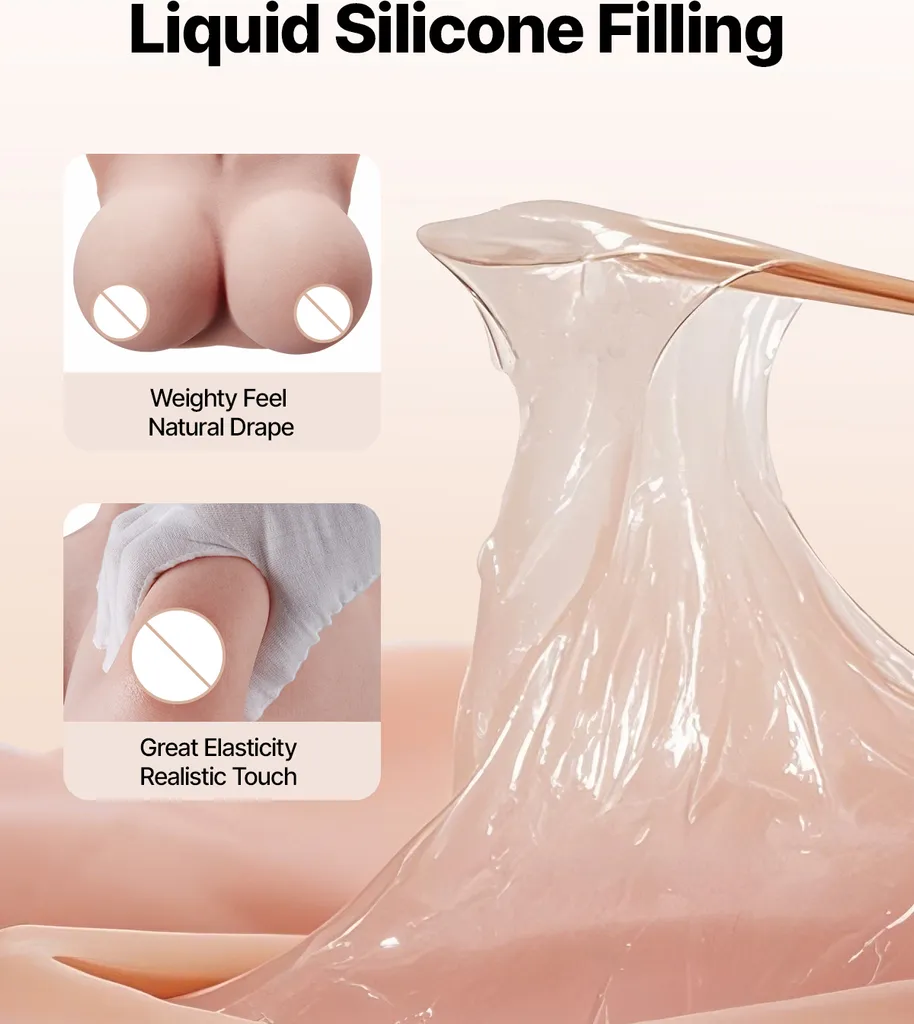 VEVOR Seni Artificiali K Large - Silicone Pieno per Trans e Drag - 4