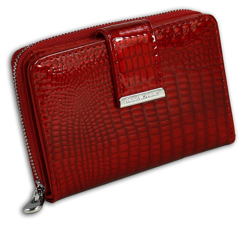 Jennifer Jones Leder Damen Frauen Brieftasche rot RFID Produktbild 