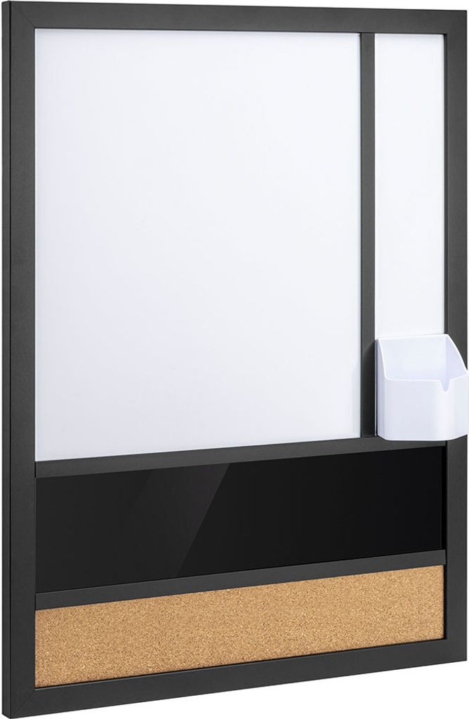 Dreiseitiges Wandboard aus Kork mit Kombi-Stifthalter 45x60