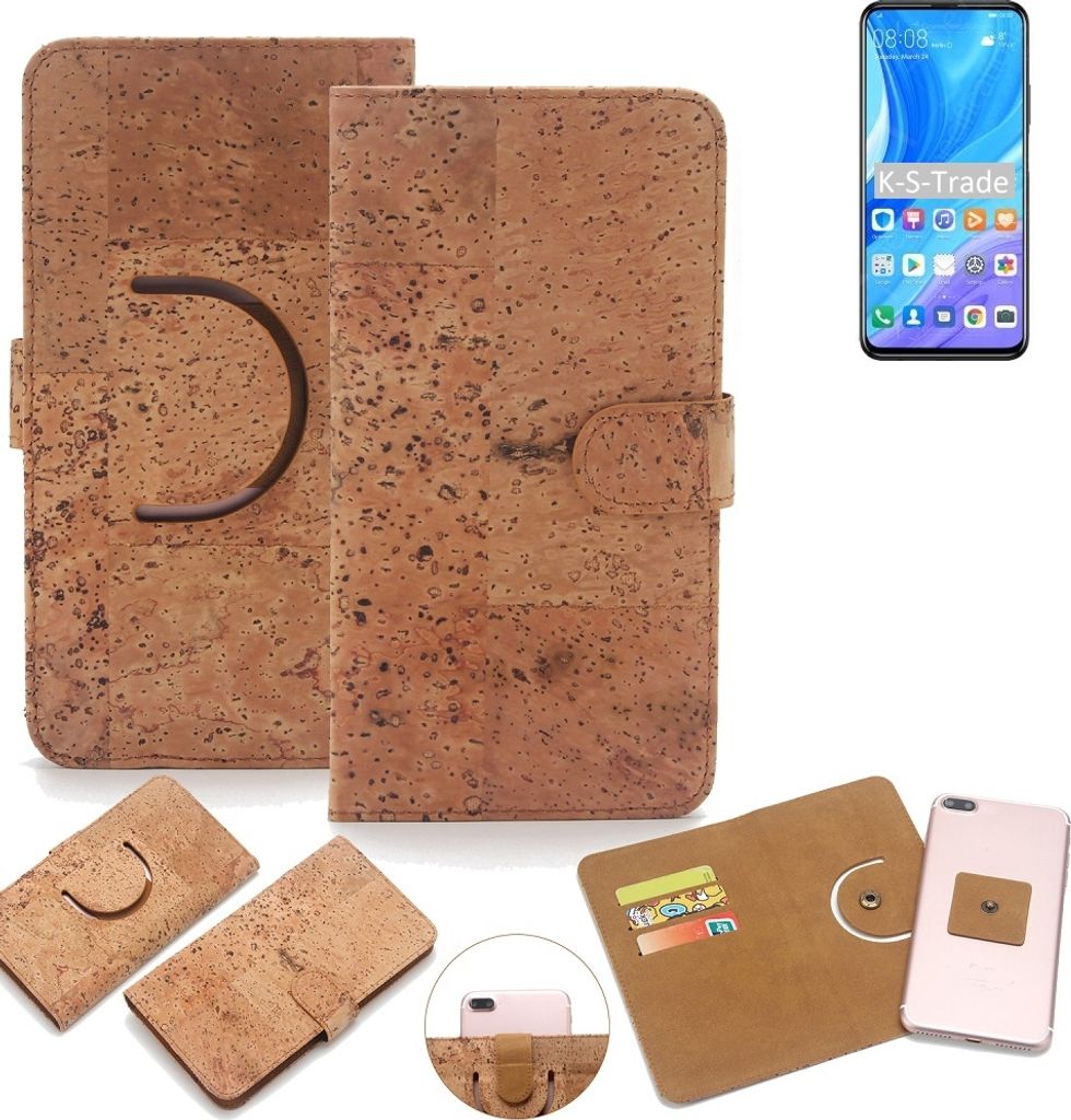 K-S-Trade Handy Hülle Schutz Hülle kompatibel mit Huawei P smart Pro Handyhülle Schutzhülle Korkhülle Kork-Hülle 1x