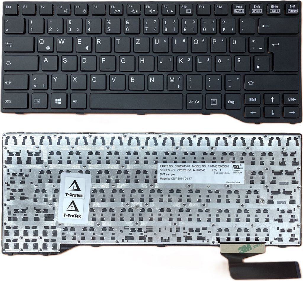 DE Tastatur mit Schwarz Rahmen für Fujitsu LifeBook E734 (VFY:E7340M77APDE)