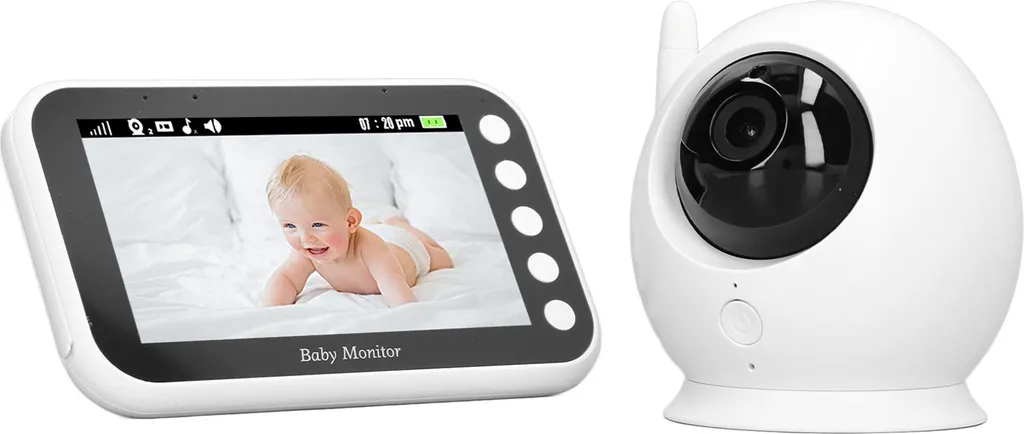 Écoute-bébé Vidéo avec Caméra Panoramique 360 et 8 Berceuses Apaisantes