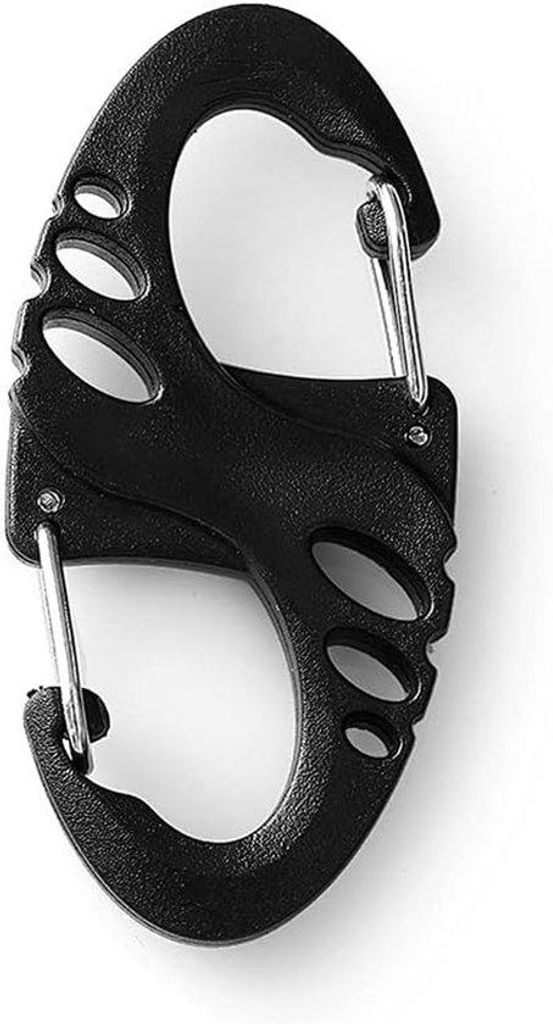 10 Stück Mini Karabinerhaken, herstellbare, Plastik und Stahl, außen, kleine Handgriff, für Outdoor-Ausrüstung