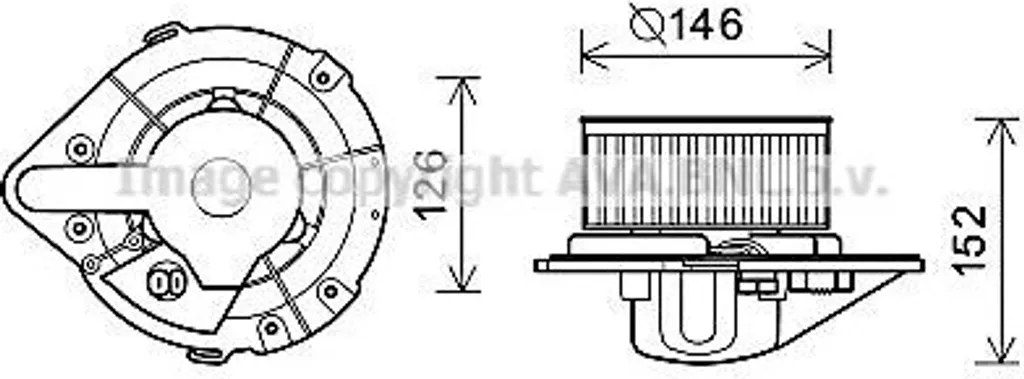 Moteur de ventilateur de radiateur pour Passat 35I et Toledo 1L2