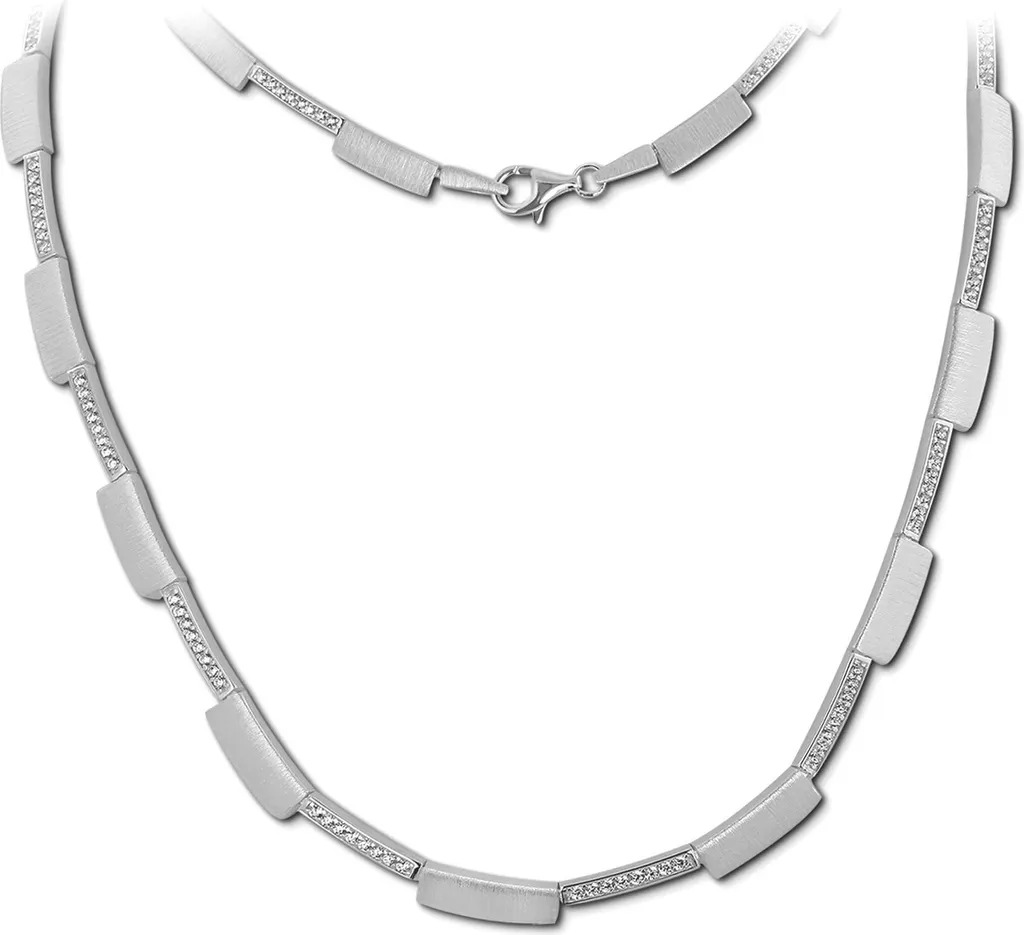 Collier Argent 925 Femme Pendentif Carré pour Cadeau ou Soirée Chic