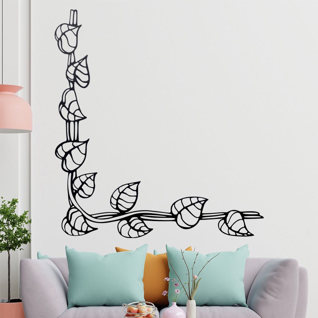 Blumen - Ranken Wandtattoo in 6 Größen - Wandaufkleber Wall Sticker - Dekoration, Küche, Wohnzimmer, Schlafzimmer, Badezimmer
