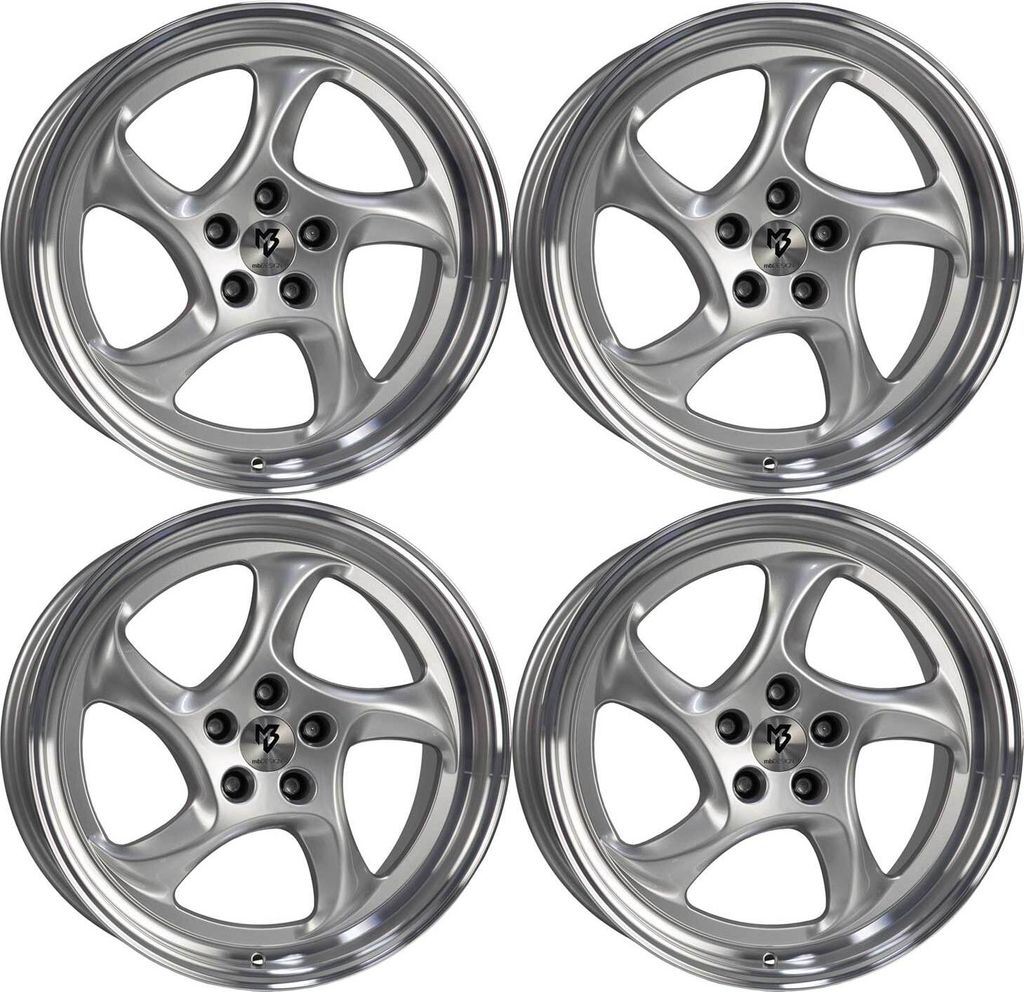MB Design Felgen TURBO 9.5Jx19 ET 40 5x112 Diamant Silber 4-TU9519405RZ-S4 kompatibel mit Audi A6 A8 TT RS TT TTS