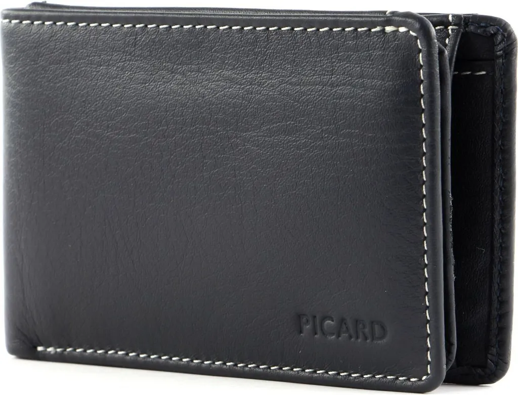 PICARD porte-monnaie Diego Wallet with Flap Jeans bleu cuir pour homme