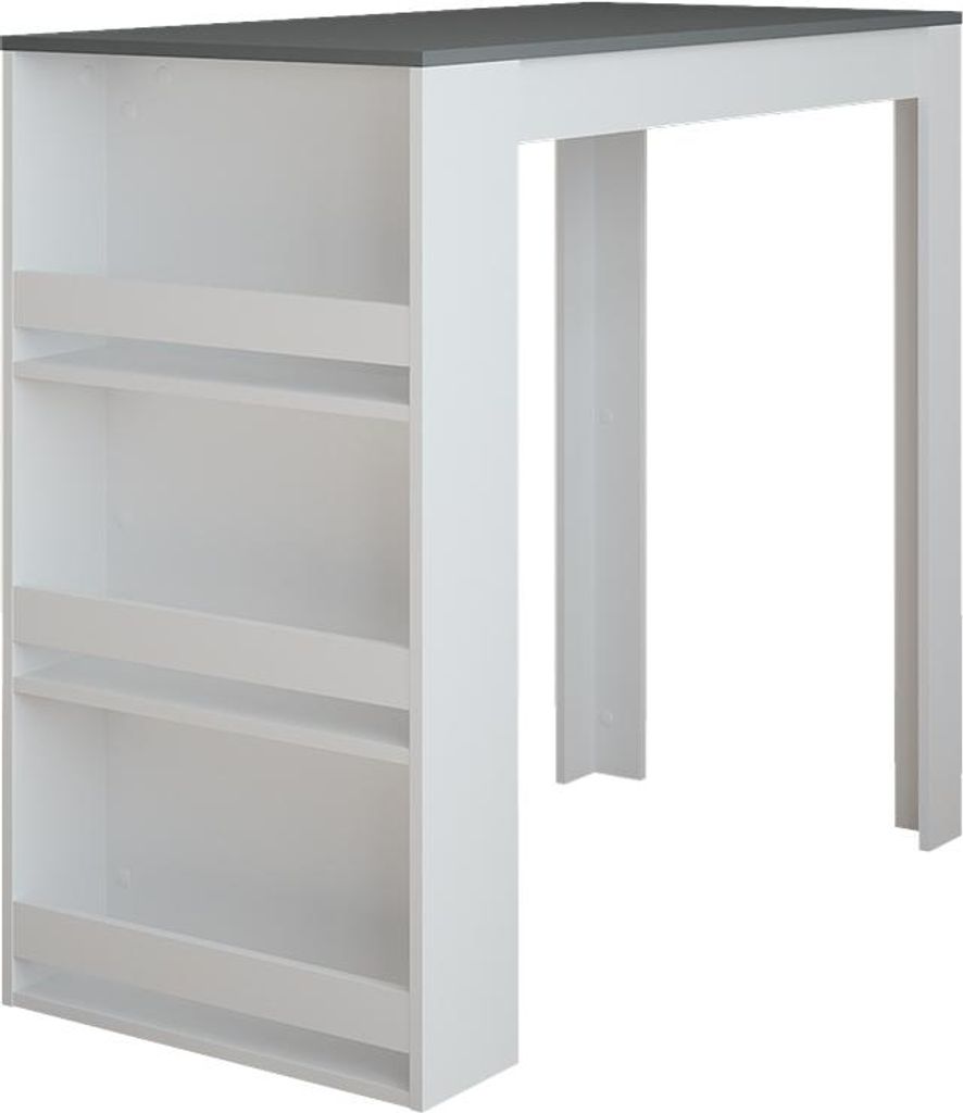 Bartisch Vicco Repose Weiß/Anthrazit 57 x 117 cm, Model 55352