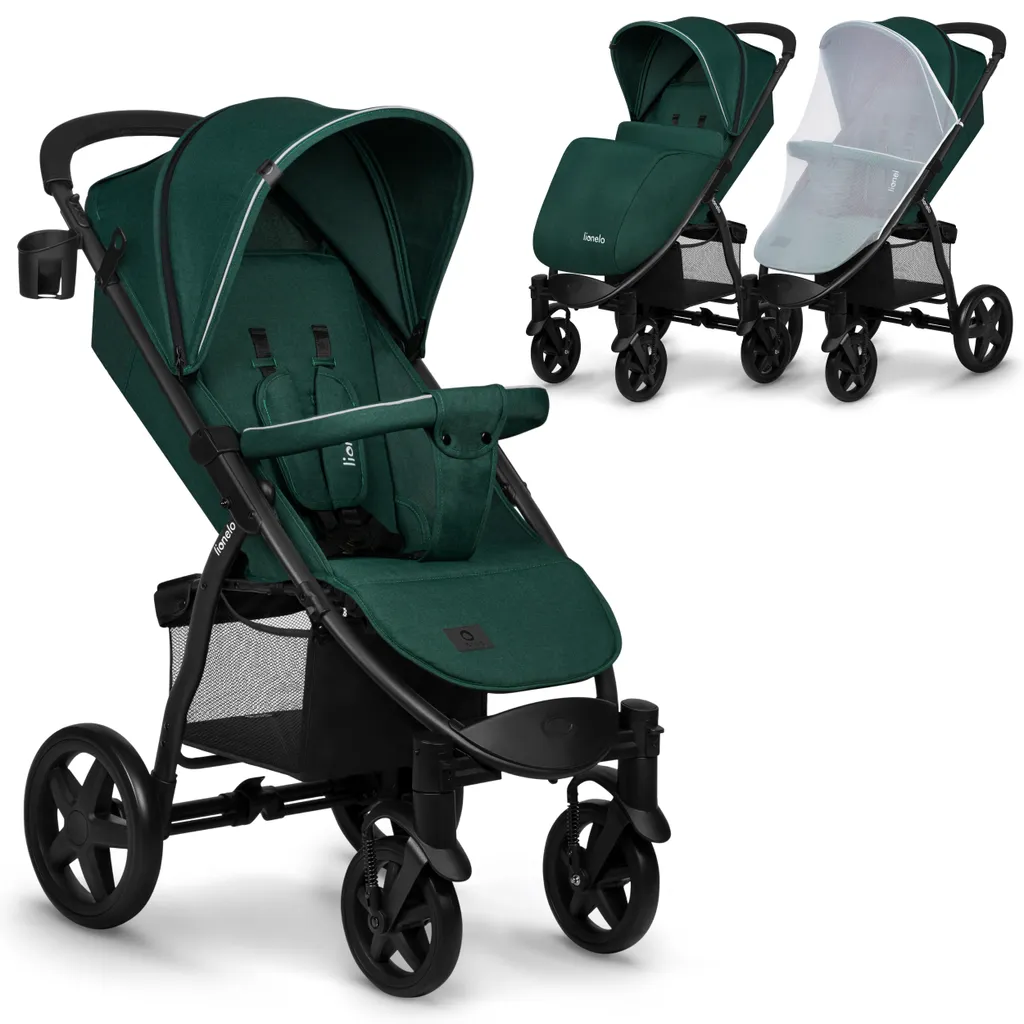 Lionelo Annet Poussette Canne 22kg Pliable avec Moustiquaire et Panier