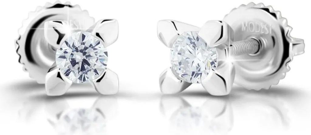 Mini boucles d'oreilles argent et zircone cubique éclatant modèle M00921