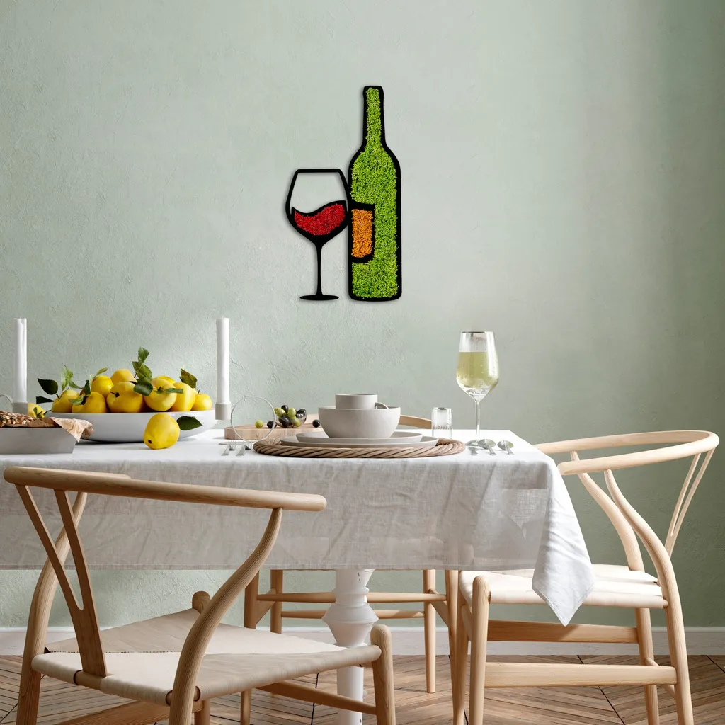 Wallity Moss Drink Accessoire Mural Vert Clair en MDF 54 x 29 cm - 3