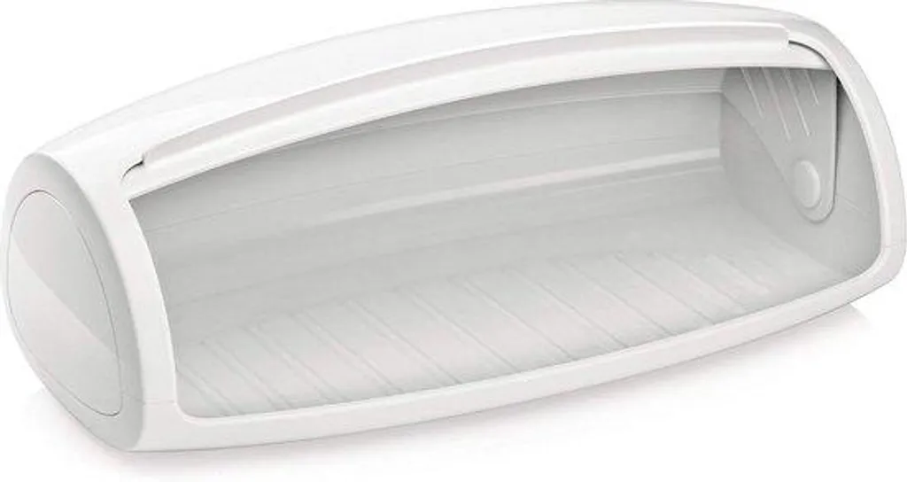 Panier à pain rectangulaire en plastique blanc de 44 cm pour la cuisine