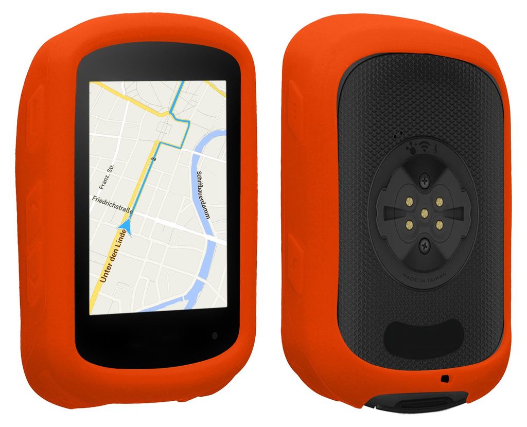 kwmobile Hülle kompatibel mit Garmin Edge 840 / Edge 540 - Silikon GPS Fahrrad Case Schutzhülle - in Orange