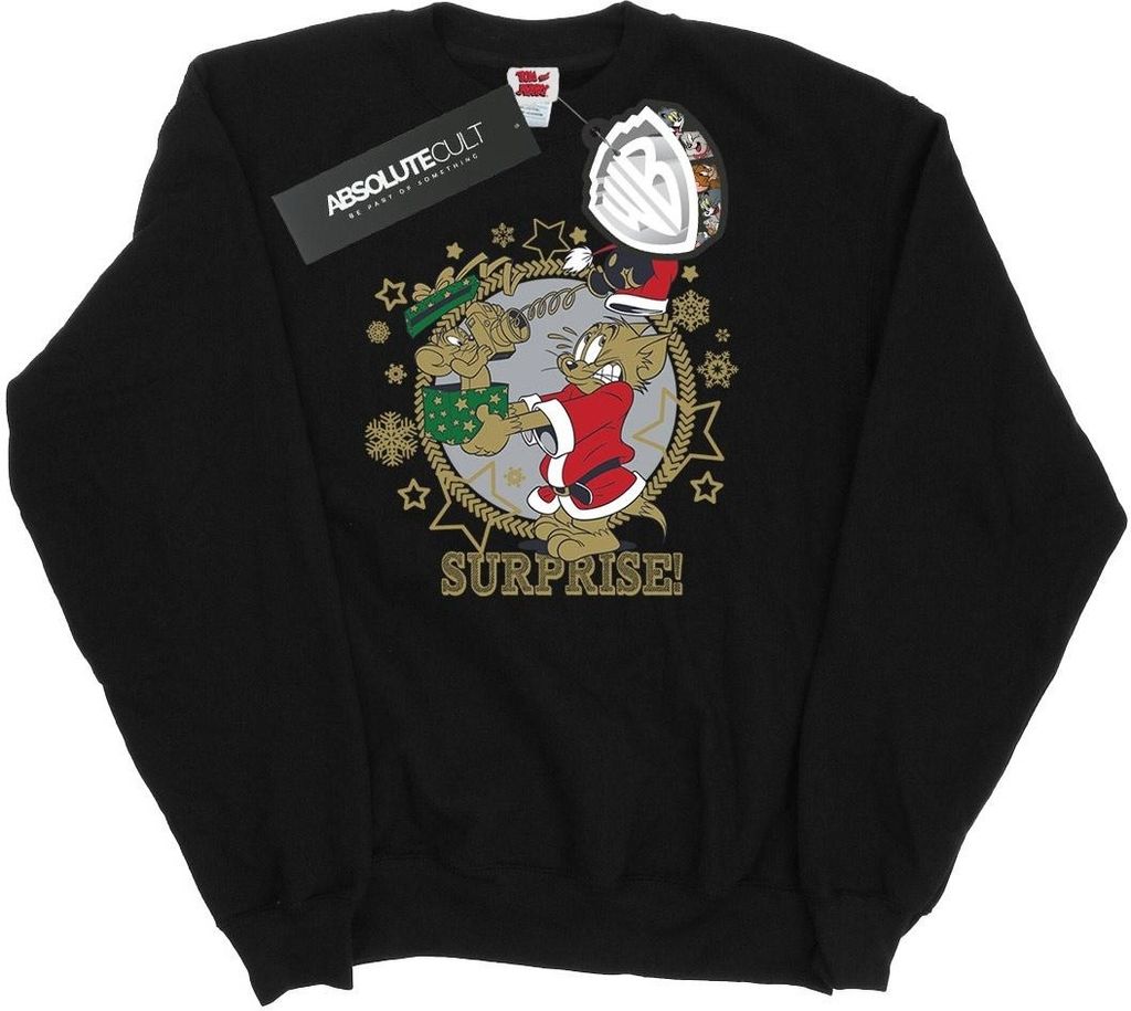 Tom And Jerry - "Christmas Surprise" Sweatshirt für Herren BI46974 (L) (Schwarz)