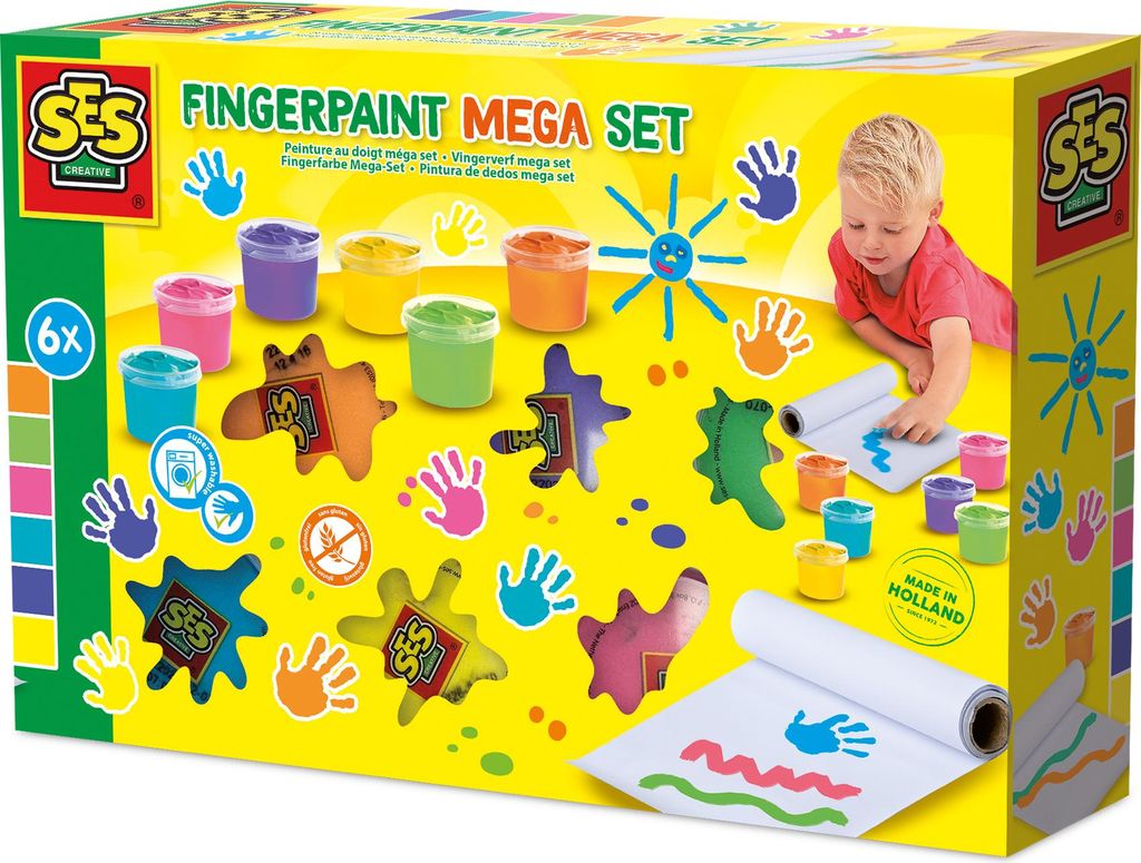 SES Mega set d/mal.doigt 6col 110ml 00393 03937 Image du produit 