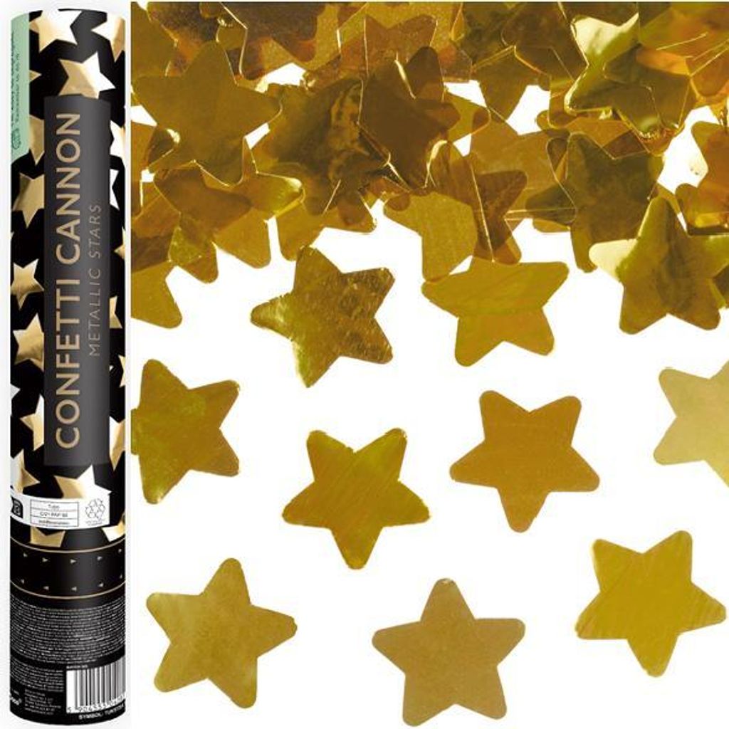 Konfetti-Shooter Goldene Sterne 28cm