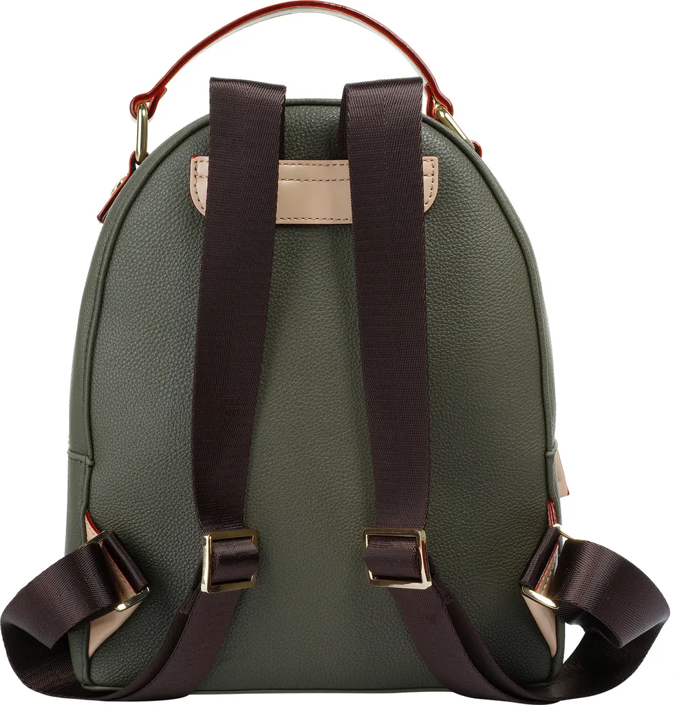 Sac à Dos Bugatti Ella Vert Olive - Idéal pour Travail et Sorties - 18