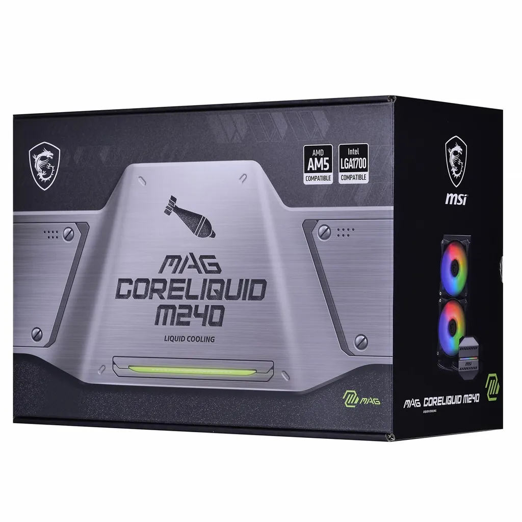 Système de Refroidissement Liquide AIO MSI MAG CORELIQUID M240 240mm ARGB