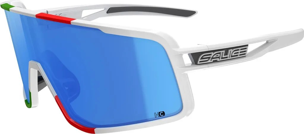 Lunettes Salice 022 ITA Blanc Bleu Réfléchissant Idro HC Verre Transparent