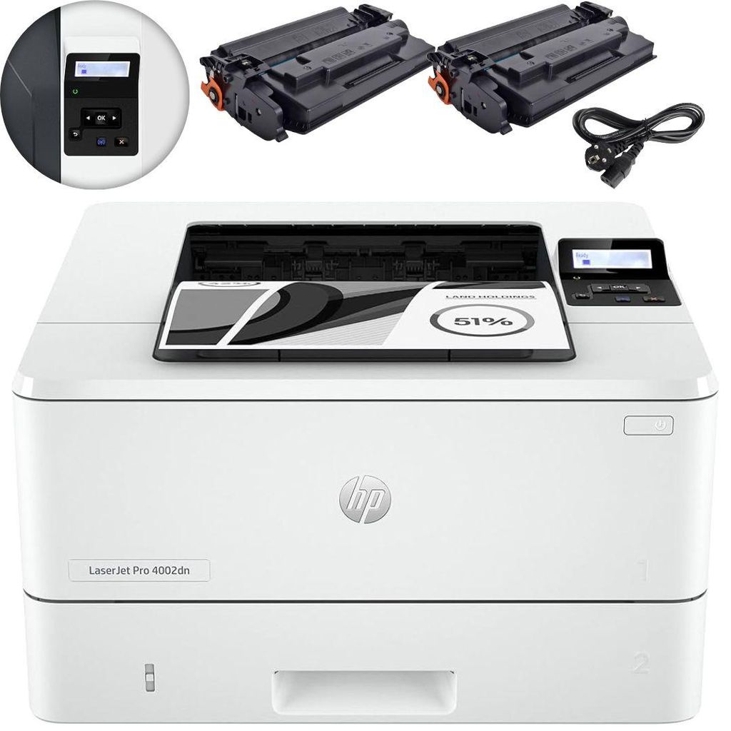 HP LaserJet Pro 4002dn Schwarzweiß-Laserdrucker + 2 Produktbild 