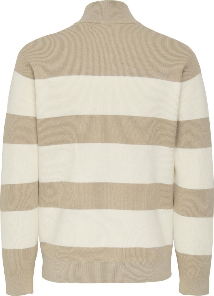 ONLY & SONS Feiner Strickpullover mit Reißverschluss Rundkragen Größe: XL
