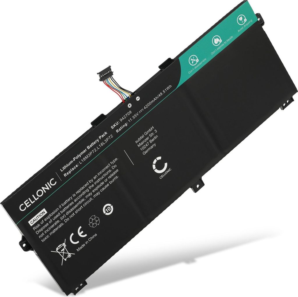 CELLONIC 1x Akku für Notebook Kompatibel mit Lenovo Produktbild 
