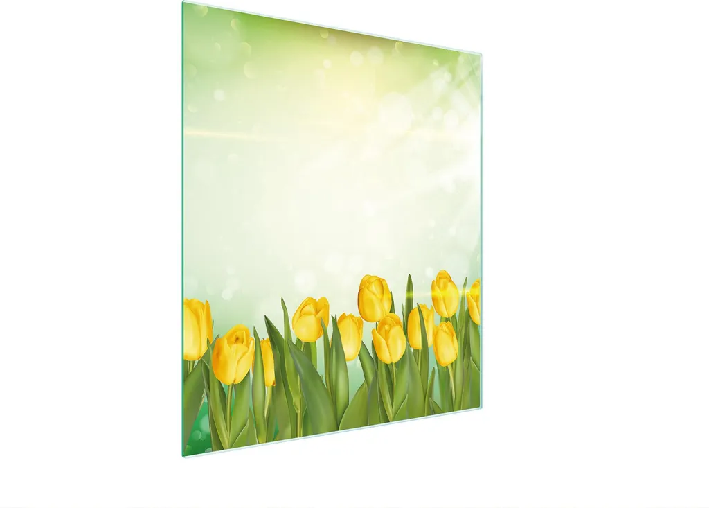 Protezione Piano Cottura Vetro Temperato 45x52 Tulipani - Alta Qualità
