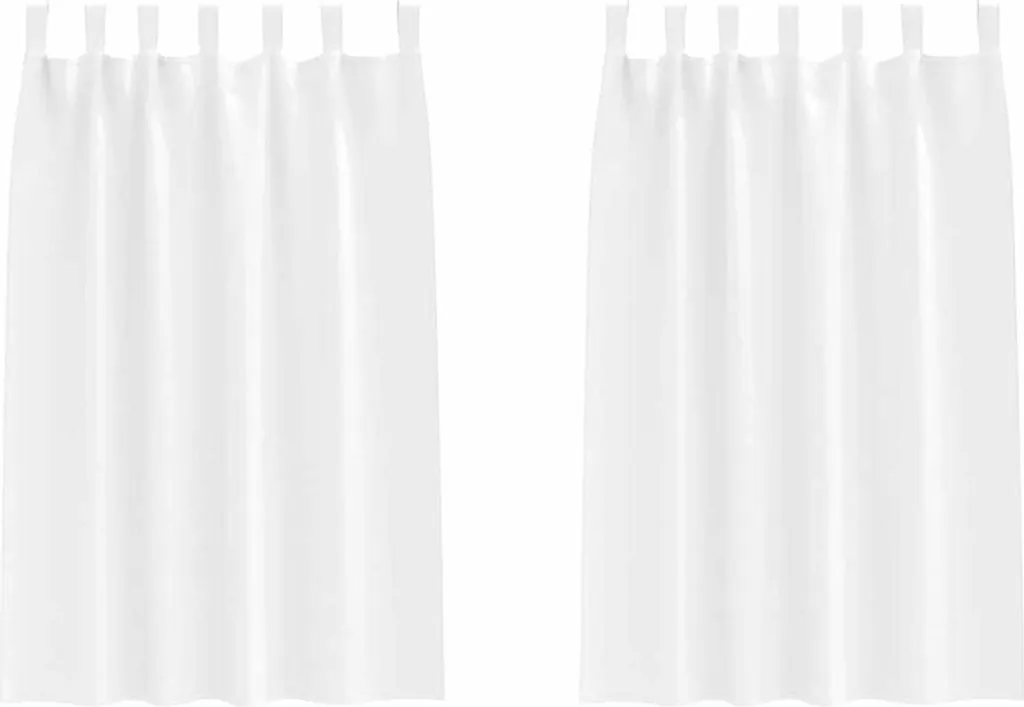vidaXL Tende oscuranti con anelli 2 pezzi Bianco puro 175 x 140 cm