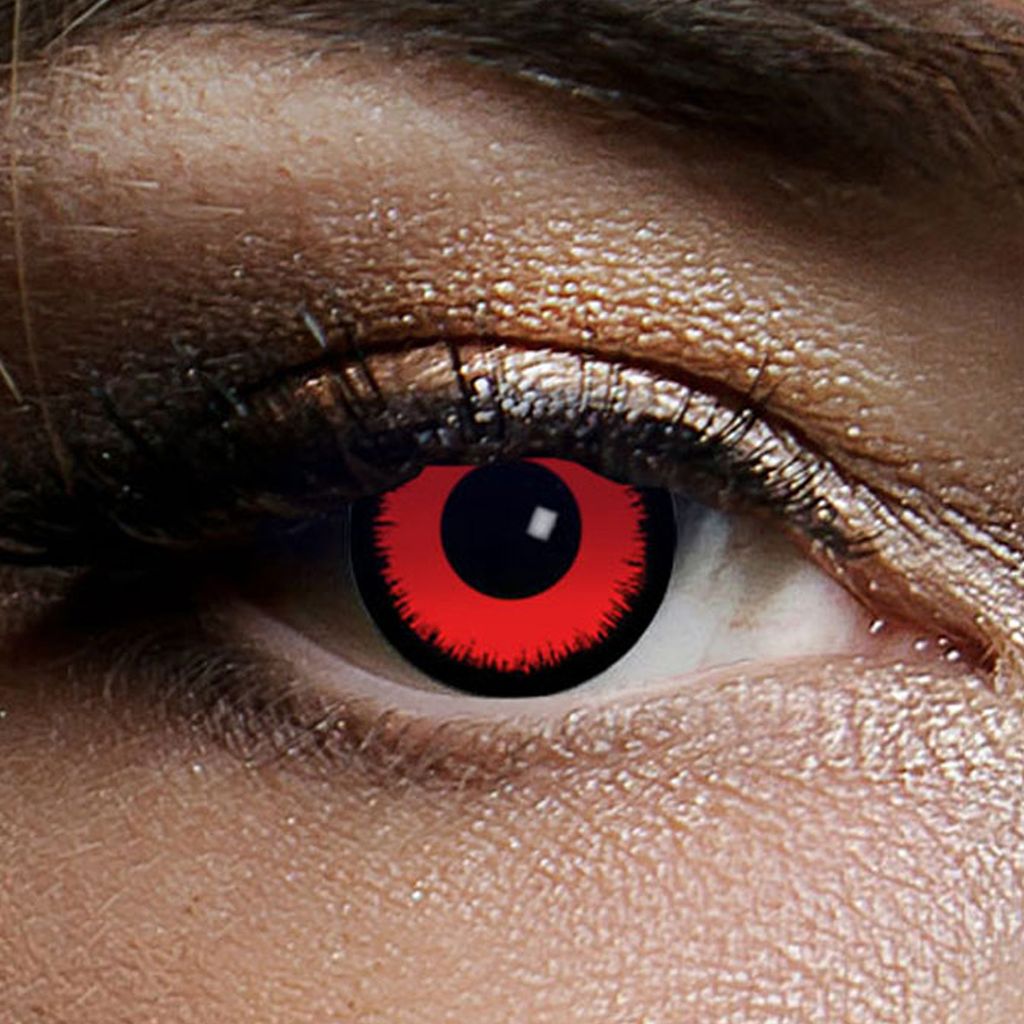 Kontaktlinsen Angelic Red 3 Monate, Halloween Zombie Vampir Produktbild 