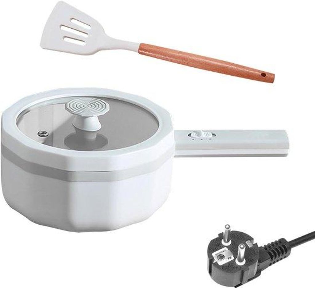 Elektrische Kochtopf 1,5L mit Doppel-Power-Control - für Ramen, Pasta und Suppe