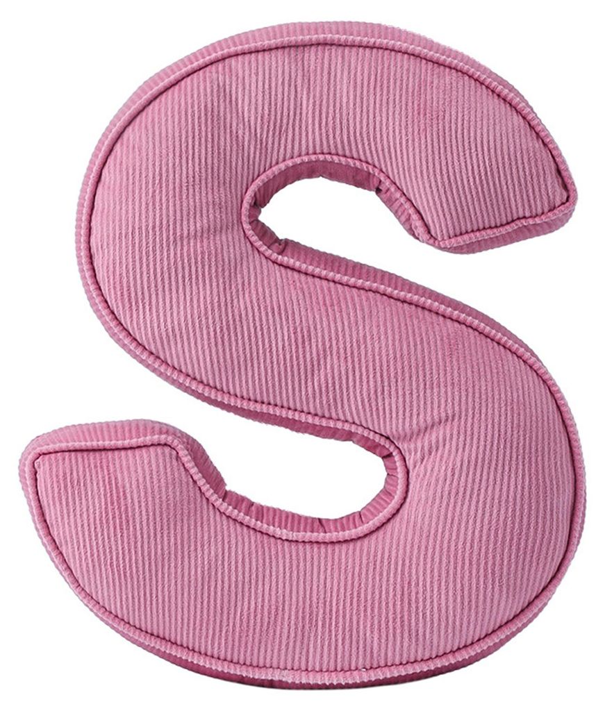 Rosa Cord-Buchstabenkissen A bis Z, Dekokissen mit englischem Alphabet, dekoratives Kissen in Form von Großbuchstaben, Kissen für Sofa, Schlafzim...