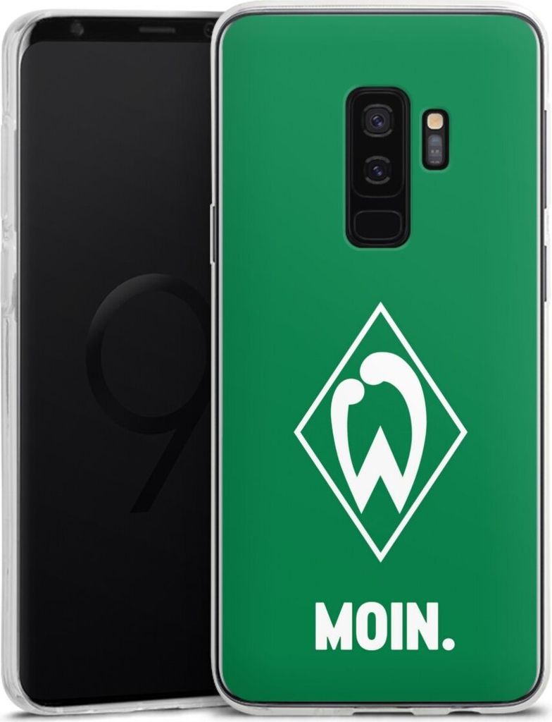 DeinDesign Handyhülle für Samsung Galaxy S9 Plus Silikon Hülle Case Smartphone Schutzhülle Moin Offizielles Lizenzprodukt SV Werder Bremen