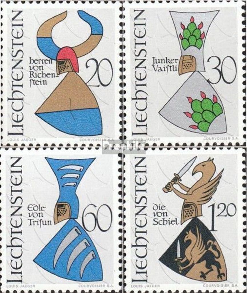 Briefmarken Liechtenstein 1966 Mi 465-468 (kompl.Ausg.) gestempelt Wappen