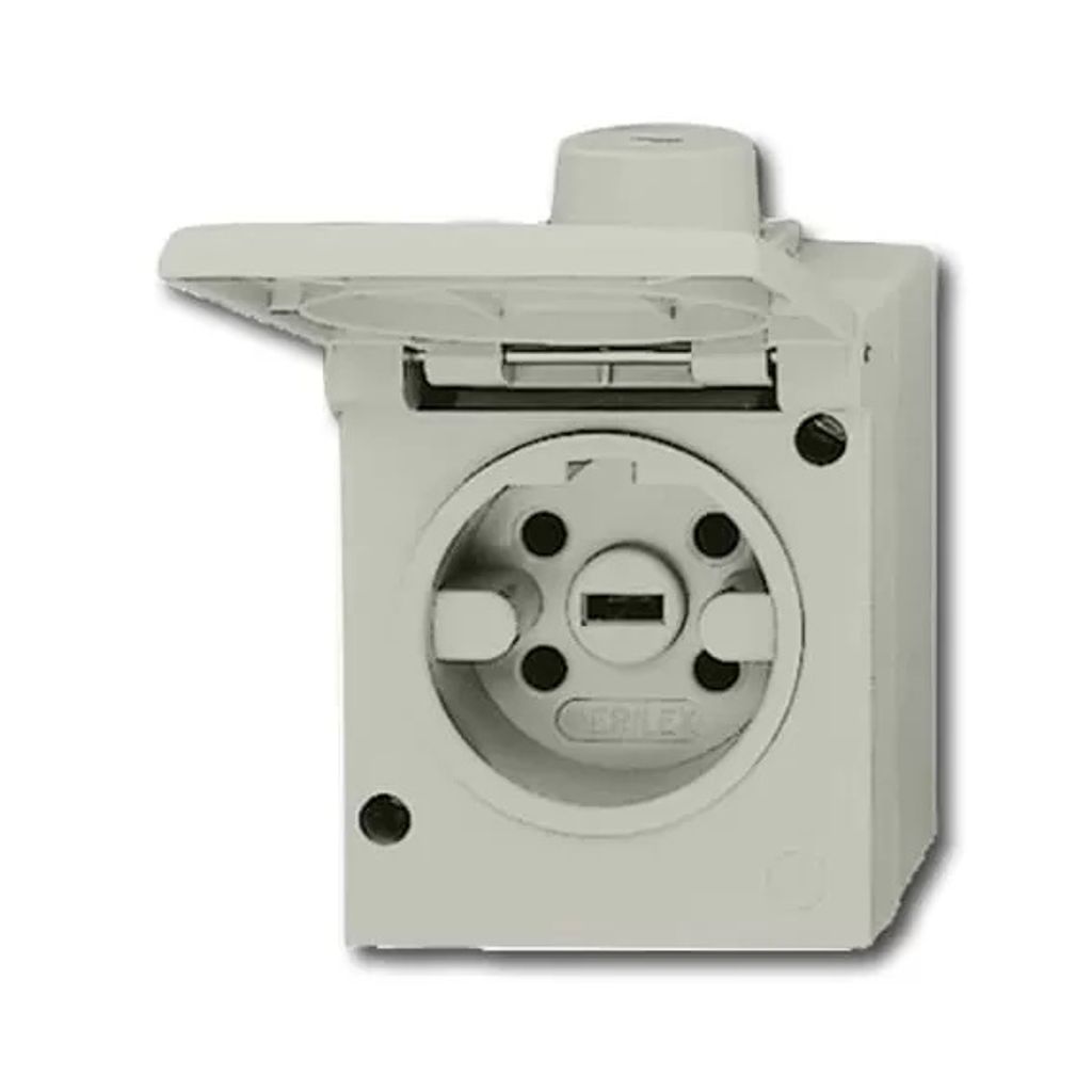 BJ Perilex AP Schuko 2064AG grau IP44 Produktbild 