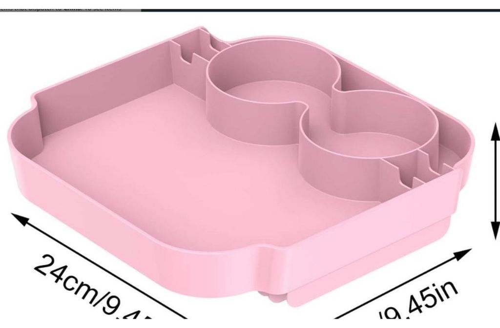 INF Strandtaschen Einsatz Tablett aus PP 24.8cm x 24cm x 5cm für Strand Rosa