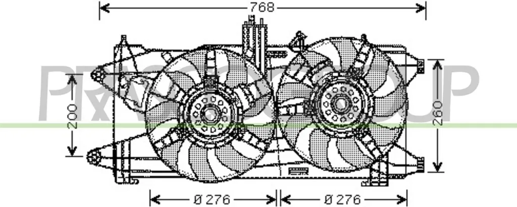 Ventilateur Radiateur PRASCO FT907F004 Silencieux pour Fiat Doblo
