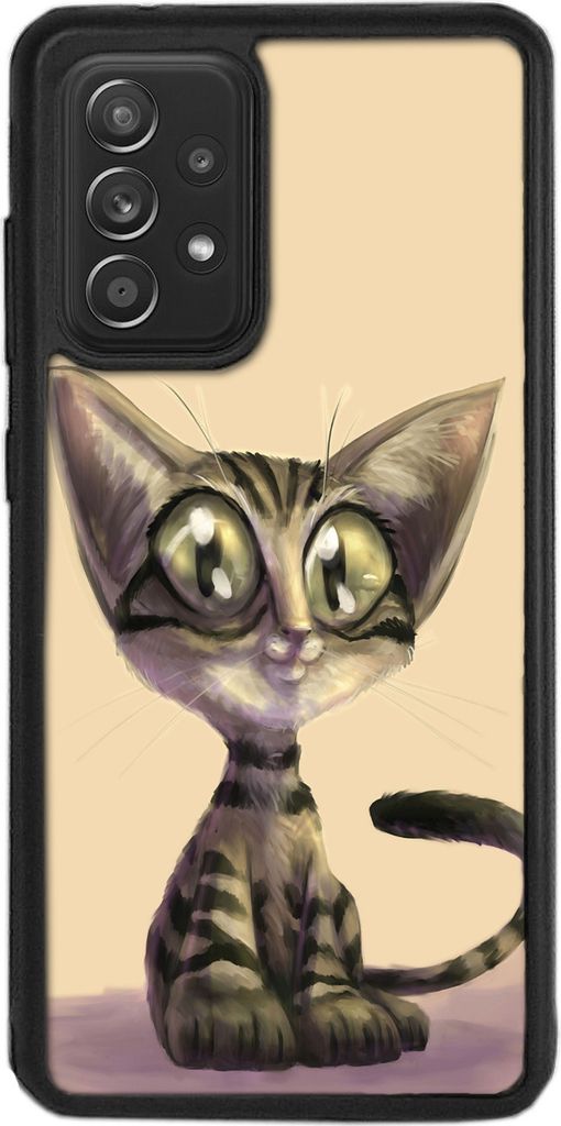 TPU Silikon Hülle für Samsung Galaxy A52 A52S 5G Handy Cover Case Schutzhülle Handyhülle Bumper MOTIV 86 Katze