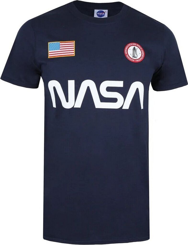 NASA - T-Shirt für Herren TV362 (L) (Marineblau)
