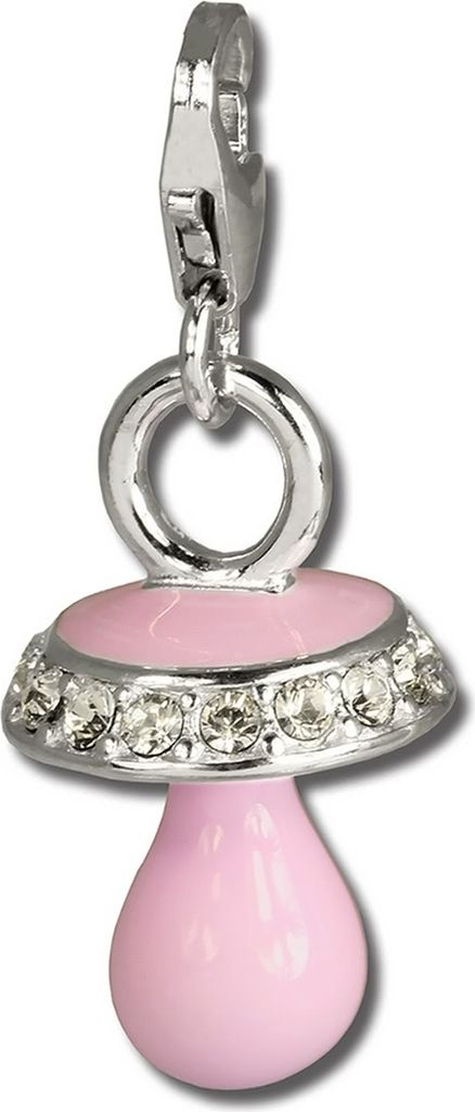 SilberDream 925er Charm Nuckel Echt Silber Anhänger rosa Zirkonia D2FC676