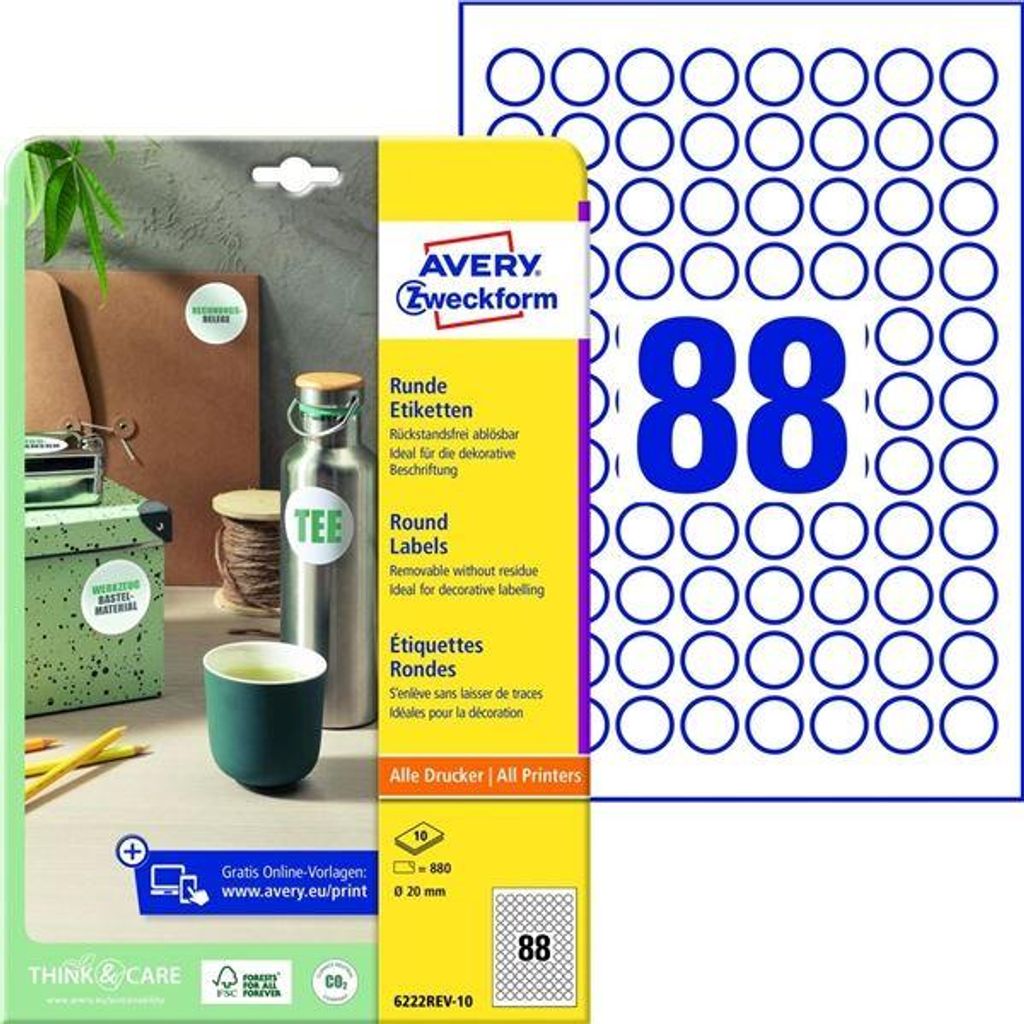 AVERY Zweckform 6222REV-10 AVERY Zweckform Étiquettes Image du produit 