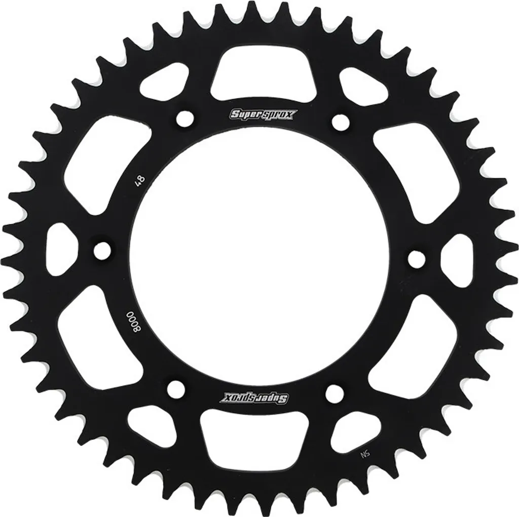 Couronne de moto Supersprox 520 aluminium noir 48 dents pour route