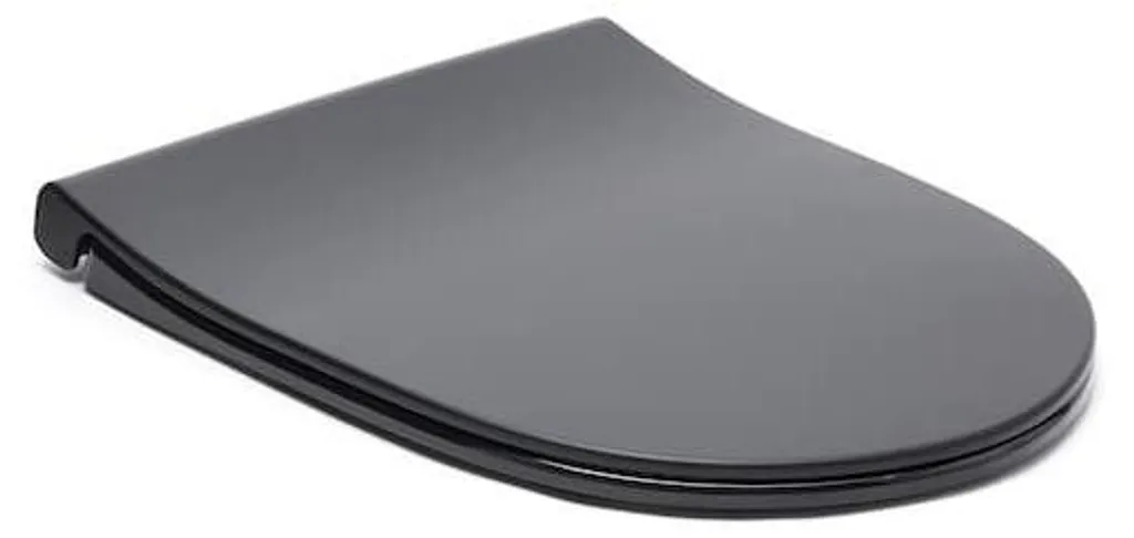 Lunette de toilette noire mate Vitra Sento avec frein de chute SC