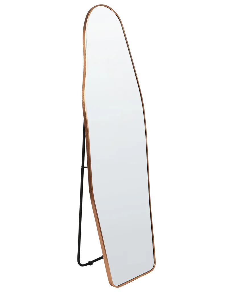 Grand miroir psyché doré 48x160 cm cadre aluminium pour chambre et salon