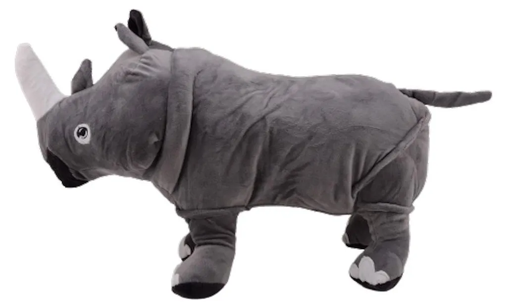 Peluche rhinocéros 50 cm anti-stress doudou géant contre la peur du noir