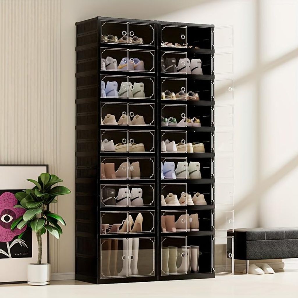 1 haut 8 bas 9 étages Boîtes à chaussures pliantes ,Boîtes Image du produit 
