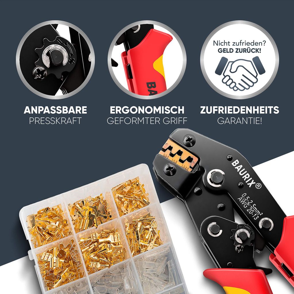 BAURIX® Crimpzange inkl. 300 Stück | Kaufland.de