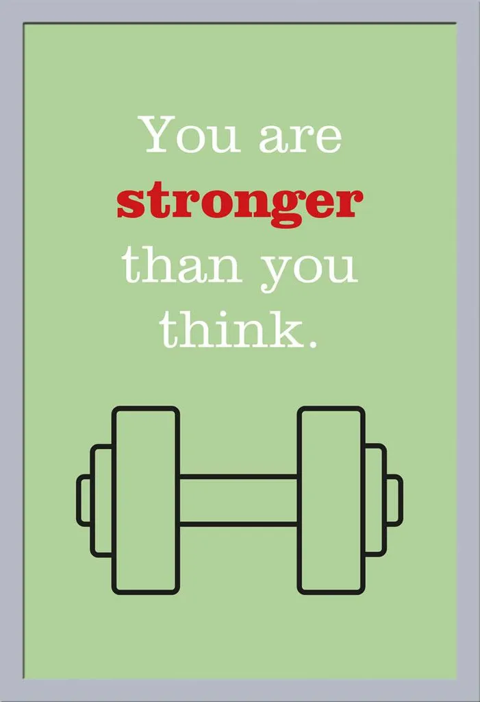Affiche You are stronger than you think avec cadre Shinsuke Maxi argent