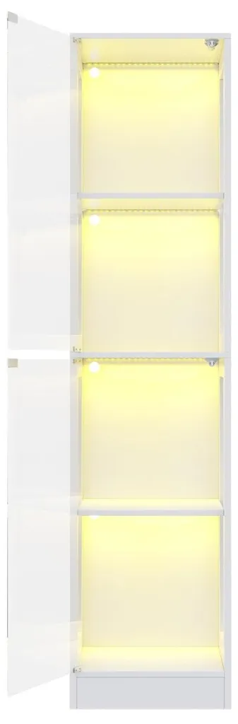 Meuble vitrine de collection avec éclairage LED connecté et 4 étagères - 13